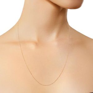 Haus of Brilliance Solid 10K Rose Gold 0.5mm Rope Chain Necklace 20"